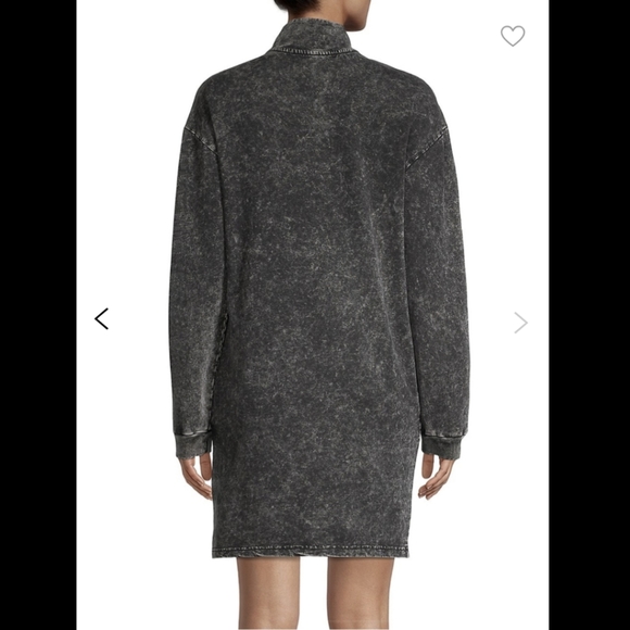 Half Zip French Terry Mini Dress - Picture 2 of 3